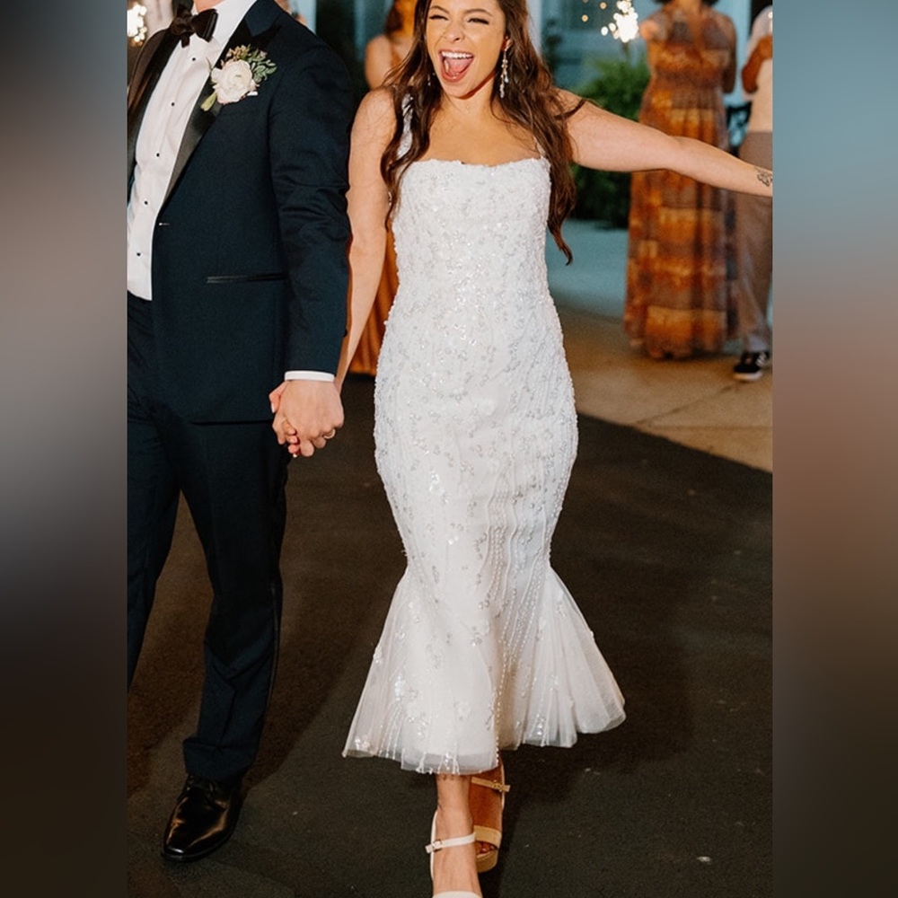 Size 2 Danny Tabet Midi Reception Dress